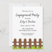 invitation de la partie de l'engagement jardin (Devant)