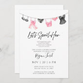 Invitation de la partie de lingerie aquarelle (Devant / Derrière)