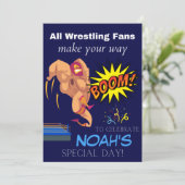 Invitation de la partie de lutteur à thème pour en (Debout devant)