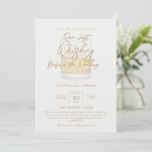 Invitation de la partie de Mariage Whiskey (Debout devant)