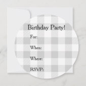 Invitation de la partie de paniers de buffle noir  (Dos)