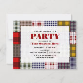 Invitation de la partie de patchwork préppy (Devant)