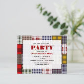 Invitation de la partie de patchwork préppy (Debout devant)