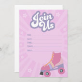 Invitation de la partie de patinage à roulettes (Devant / Derrière)