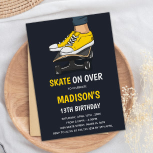 Invitation de la partie de patinage Cool pour garç