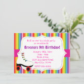 Invitation de la partie de patinage en arc-en-ciel (Debout devant)