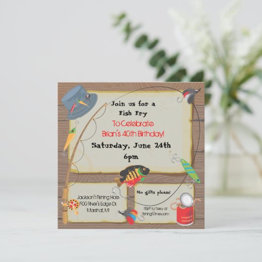 Invitation de la partie de pêche (Debout devant)