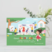 Invitation de la partie de peinture extérieure (Debout devant)