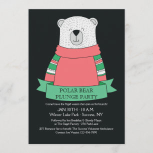 Invitation de la partie de plongée de l'ours polai