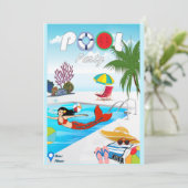 Invitation de la partie de pool (Debout devant)