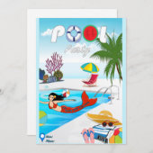 Invitation de la partie de pool (Devant / Derrière)