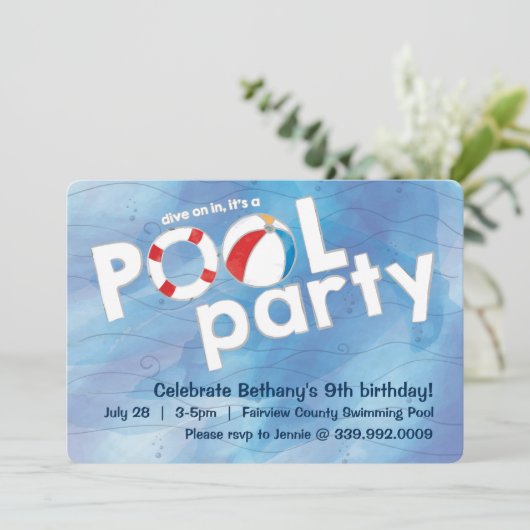 Invitation de la partie de pool (Debout devant)