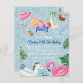 Invitation de la partie de pool (Devant / Derrière)