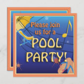 Invitation de la partie de pool (Devant / Derrière)