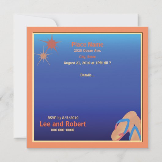 Invitation de la partie de pool (Dos)