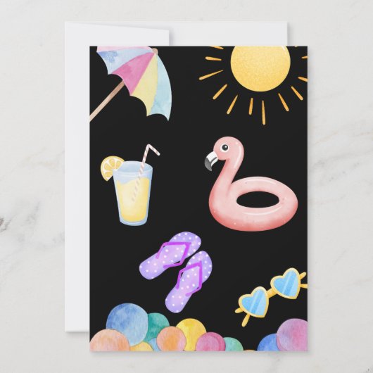 Invitation de la partie de pool (Dos)