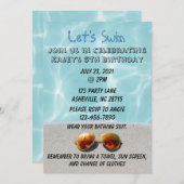 Invitation de la partie de pool (Devant / Derrière)