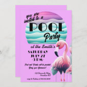 Invitation de la partie de pool (Devant / Derrière)