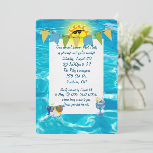 Invitation de la partie de pool (Debout devant)