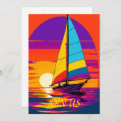 Invitation de la partie de retrait de bateau à voi (Devant / Derrière)