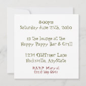 Invitation de la partie de retrait de camion d'ant (Dos)