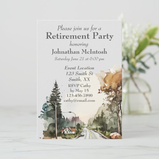 Invitation de la partie de retrait de la route Wat (Debout devant)