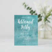 Invitation de la partie de retrait de l'aquarelle (Debout devant)