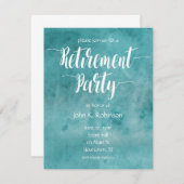 Invitation de la partie de retrait de l'aquarelle (Devant / Derrière)