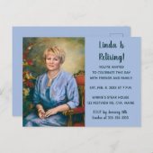 Invitation de la partie de retrait photo modifiabl (Devant / Derrière)