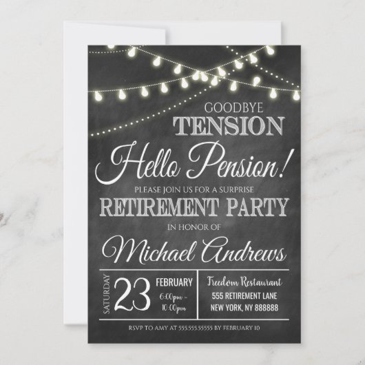 Invitation de la partie de retraite (Devant)