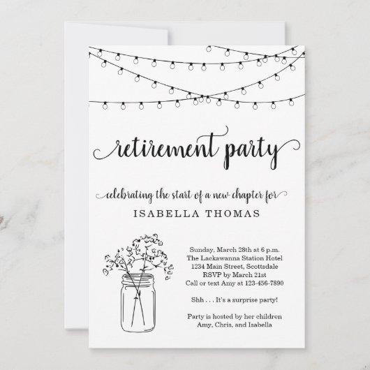 Invitation de la partie de retraite (Devant)