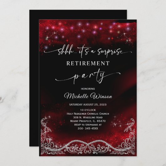 Invitation de la partie de retraite (Devant / Derrière)