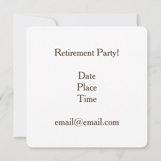 Invitation de la partie de retraite (Dos)