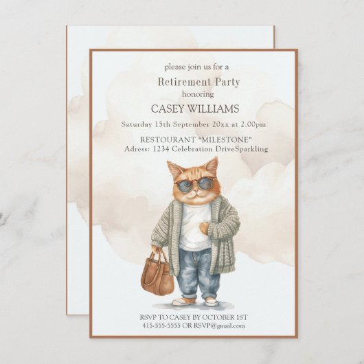 Invitation de la partie de retraite (Devant / Derrière)