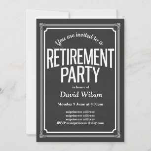 Invitation de la partie de retraite, arrière - pla