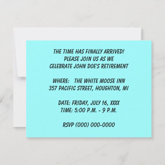 INVITATION DE LA PARTIE DE RETRAITE ~ BALLONS & WA (Dos)