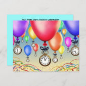 INVITATION DE LA PARTIE DE RETRAITE ~ BALLONS & WA (Devant / Derrière)