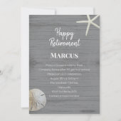 Invitation de la partie de retraite Beach Shells (Devant)