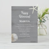 Invitation de la partie de retraite Beach Shells (Debout devant)