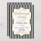 Invitation de la partie de retraite Black Gold Ele (Devant / Derrière)