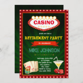Invitation de la partie de retraite Casino (Devant / Derrière)