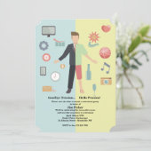 Invitation de la partie de retraite Changement de  (Debout devant)