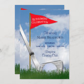 Invitation de la partie de retraite, club de golf/ (Devant / Derrière)