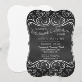 Invitation de la partie de retraite Damask & Chalk (Devant / Derrière)