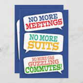 Invitation de la partie de retraite de bulle de te (Devant / Derrière)