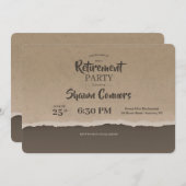 Invitation de la partie de retraite de Coffee Torn (Devant / Derrière)