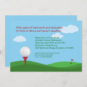 Invitation de la partie de retraite de golf (Devant / Derrière)