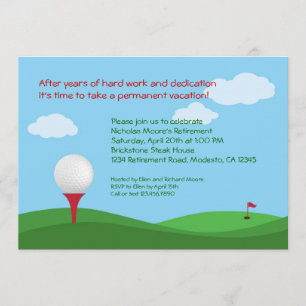 Invitation de la partie de retraite de golf