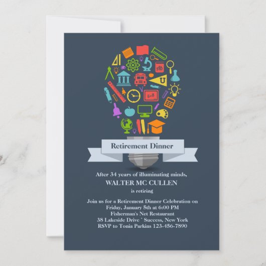 Invitation de la partie de retraite de la lampe de (Devant)