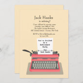 Invitation de la partie de retraite de la machine  (Devant / Derrière)